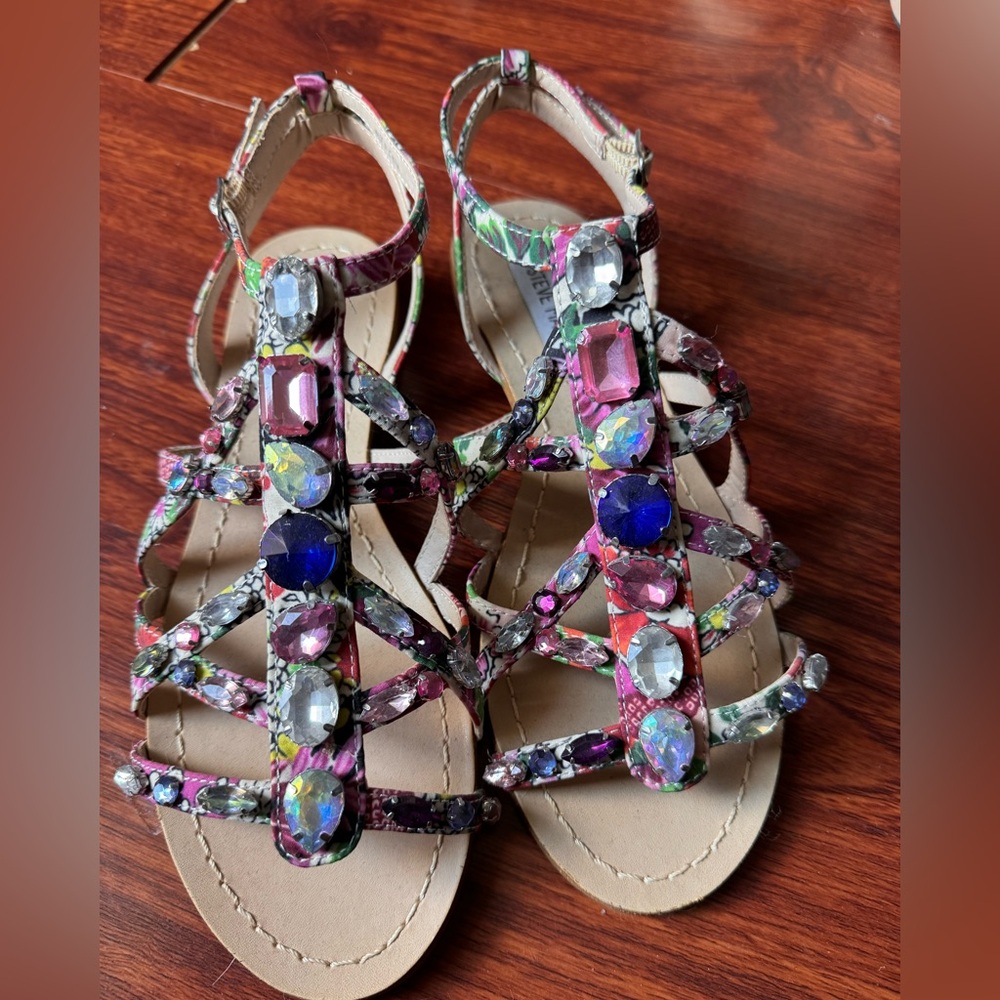 NEW- Steve Madden Multicolor Gem Sandals